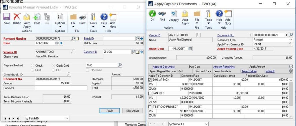 Credit Card Setup in Dynamics GP