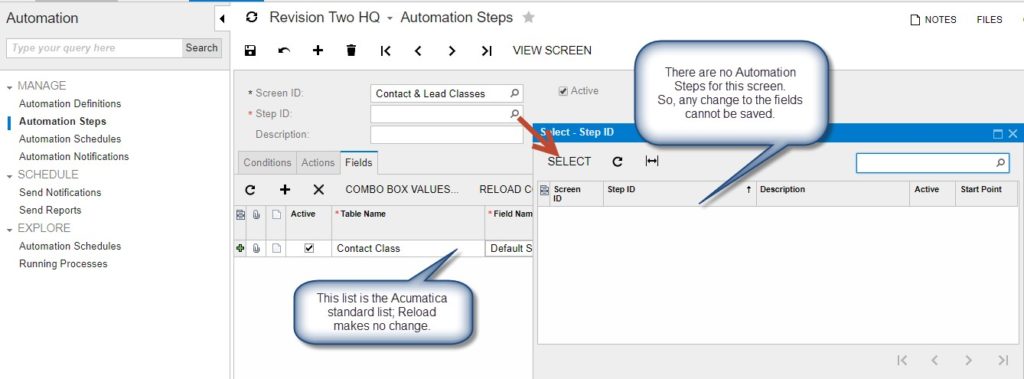 Acumatica CRM Source Pick List