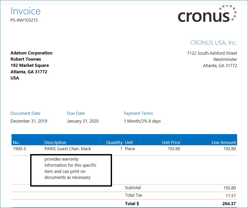 Item Extended Text In Dynamics 365 BC