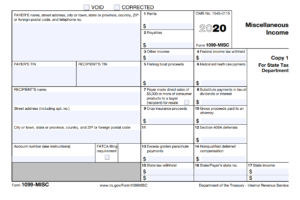 1099-MISC 2020 Sample Form - Crestwood Associates