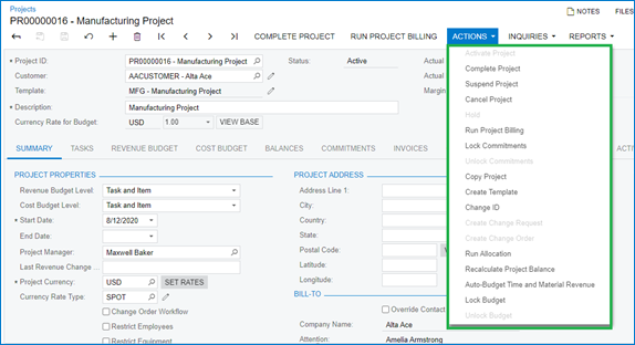 Acumatica Projects Module New Features for Projects in Acumatica 2021 R1 - Crestwood Associates