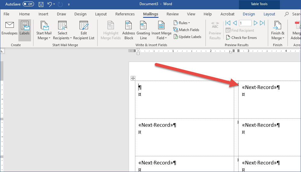 Office 365 - Mail Merge with Word